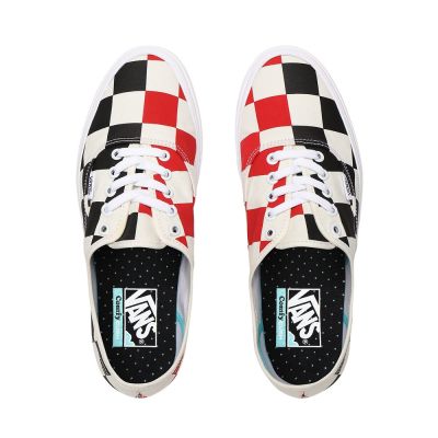 Vans Half Big Checker ComfyCush Authentic - Erkek Spor Ayakkabı (Siyah Kırmızı)